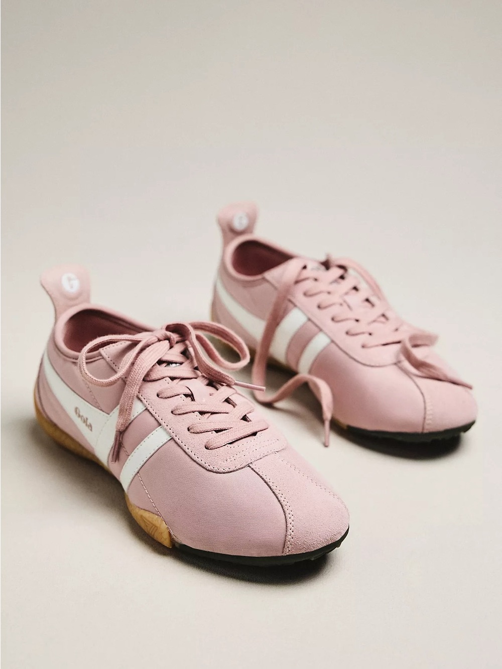 New Gola Exclusive Curve Sneakers Chalk Pink/White/Khaki/Gum - Picture 4 of 8